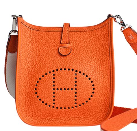 hermes handbag orange|hermes evelyne bag orange.